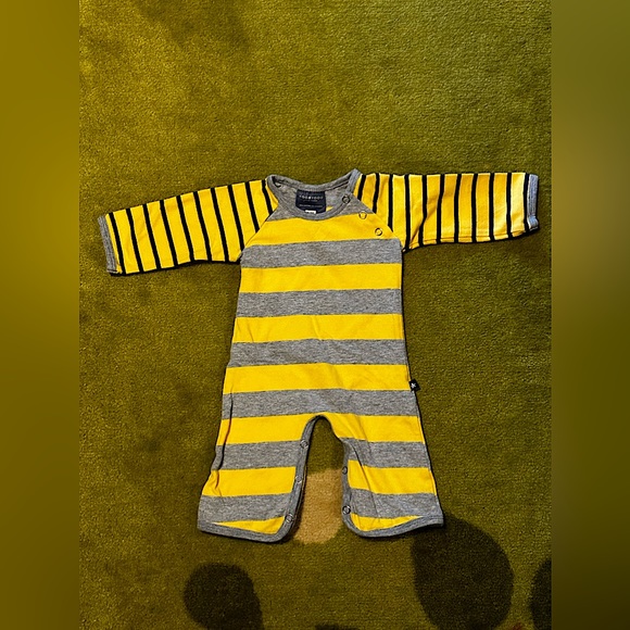 TOOBYDOO Kingsman Body Jumpsuit, Signature Stripes 0-3 Months - Picture 2 of 6